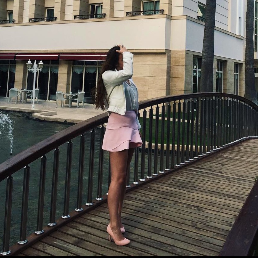 ZARA pink mini skirt